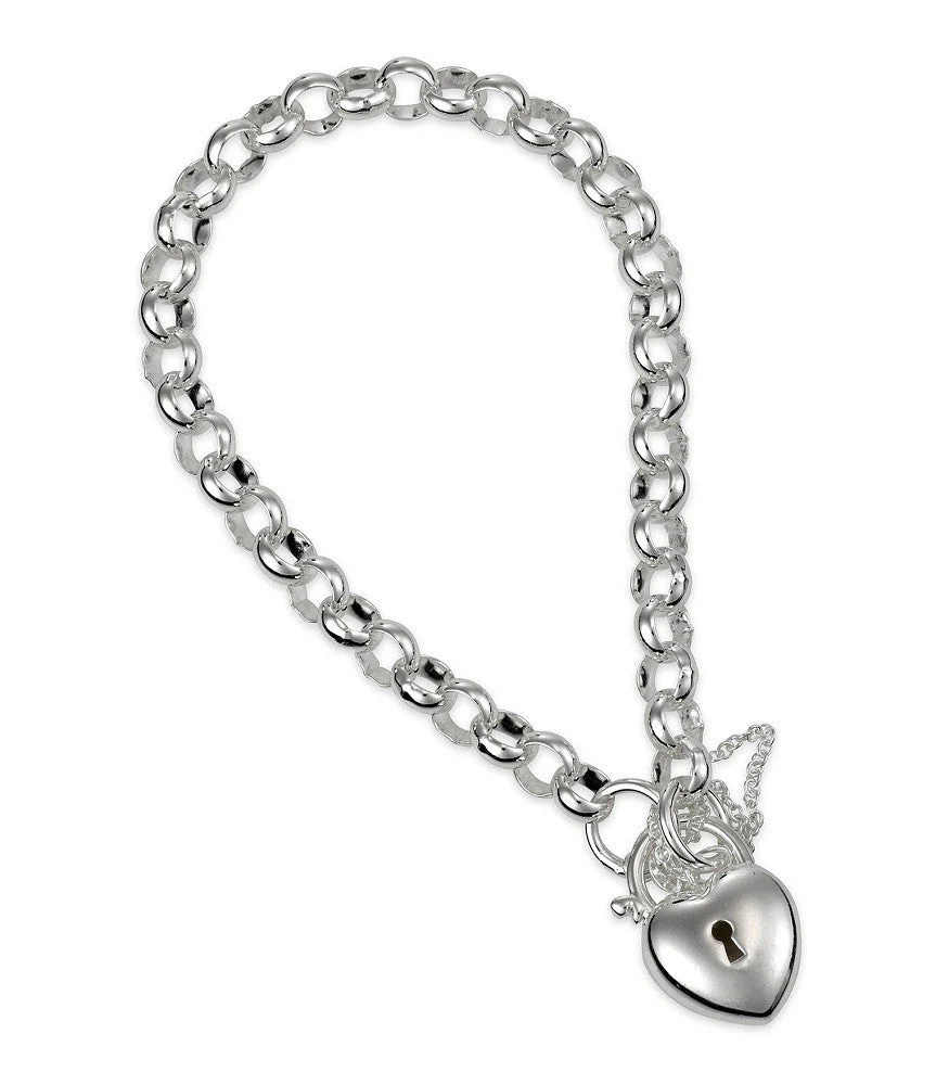 Silver Padlock Bracelet B4PH