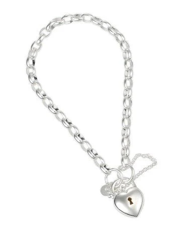 Silver Padlock Bracelet BO3PH - Image 3